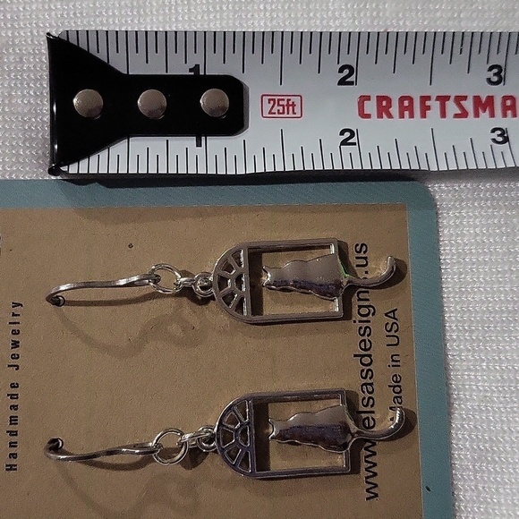 1585- Cat Lover's Handmade Earrings NWT - Picture 3 of 4